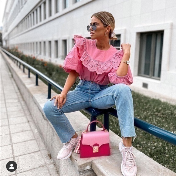 ZARA RUFFLED POPLIN TOP 7521/002 - Picture 1 of 13